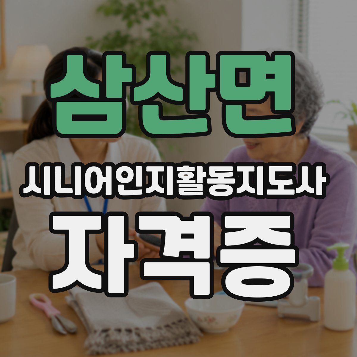 삼산면 시니어인지활동지도사 자격증