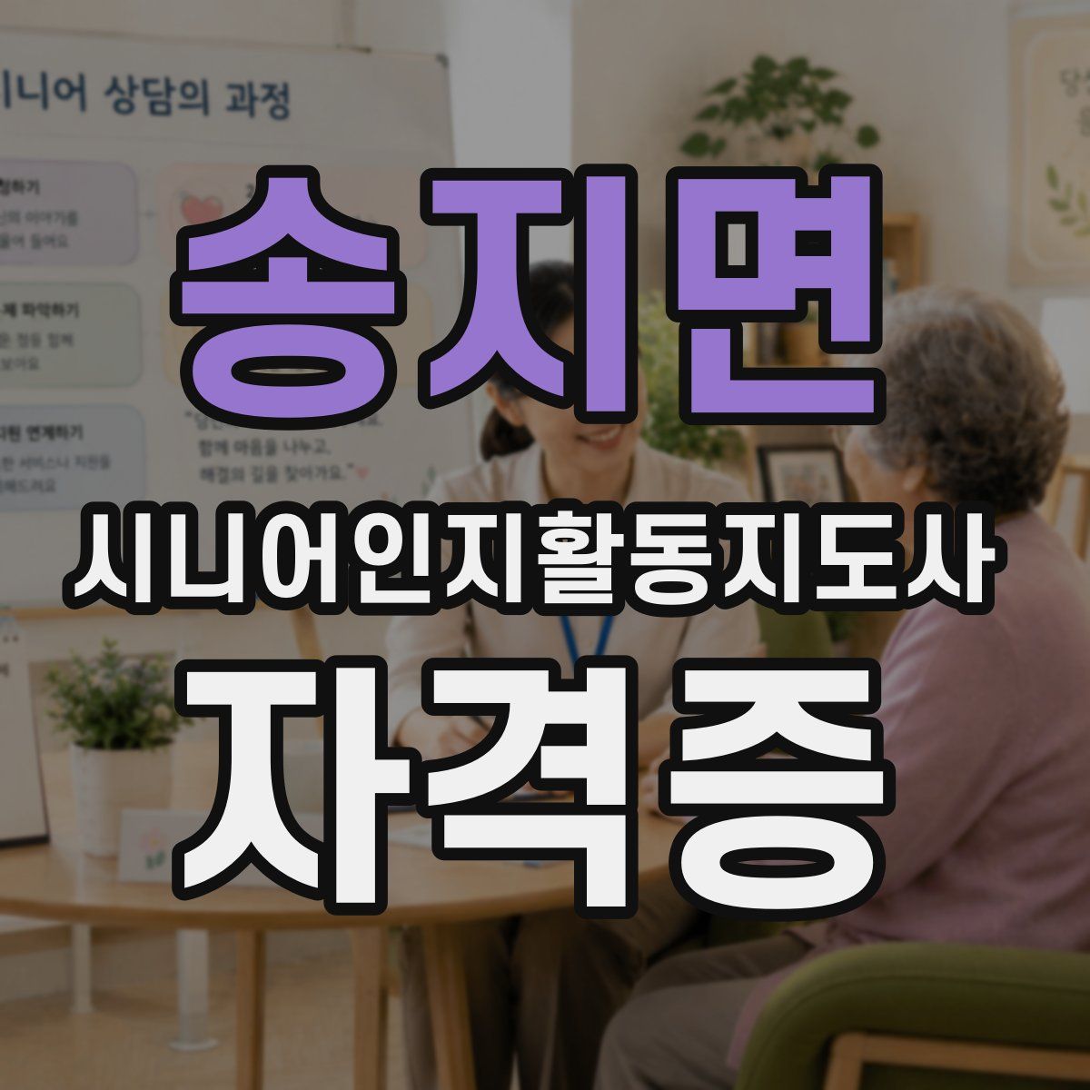 송지면 시니어인지활동지도사 자격증