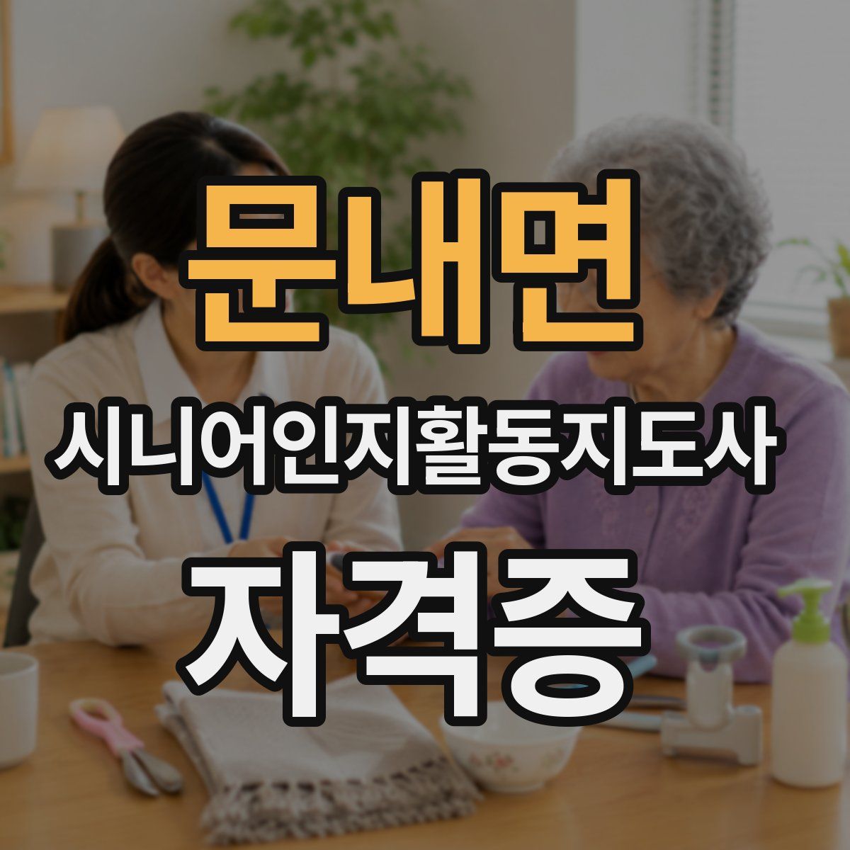 문내면 시니어인지활동지도사 자격증