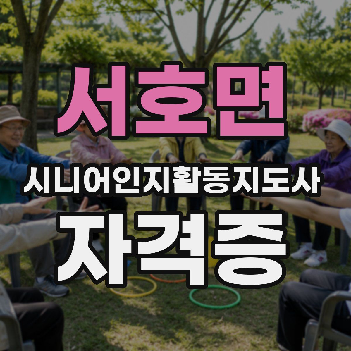 서호면 시니어인지활동지도사 자격증
