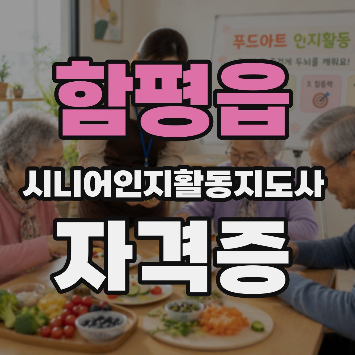 함평읍 시니어인지활동지도사 자격증