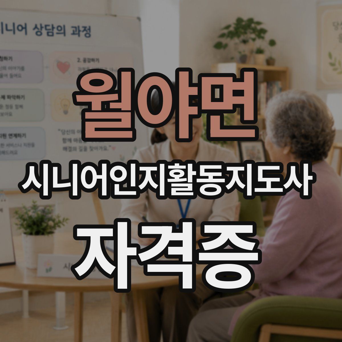 월야면 시니어인지활동지도사 자격증