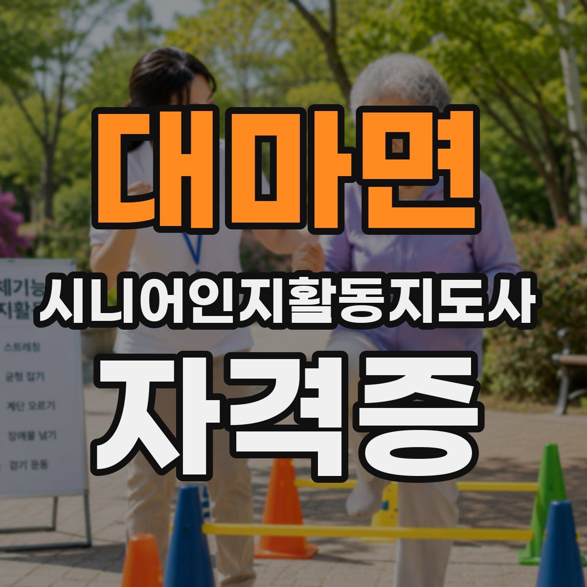 대마면 시니어인지활동지도사 자격증