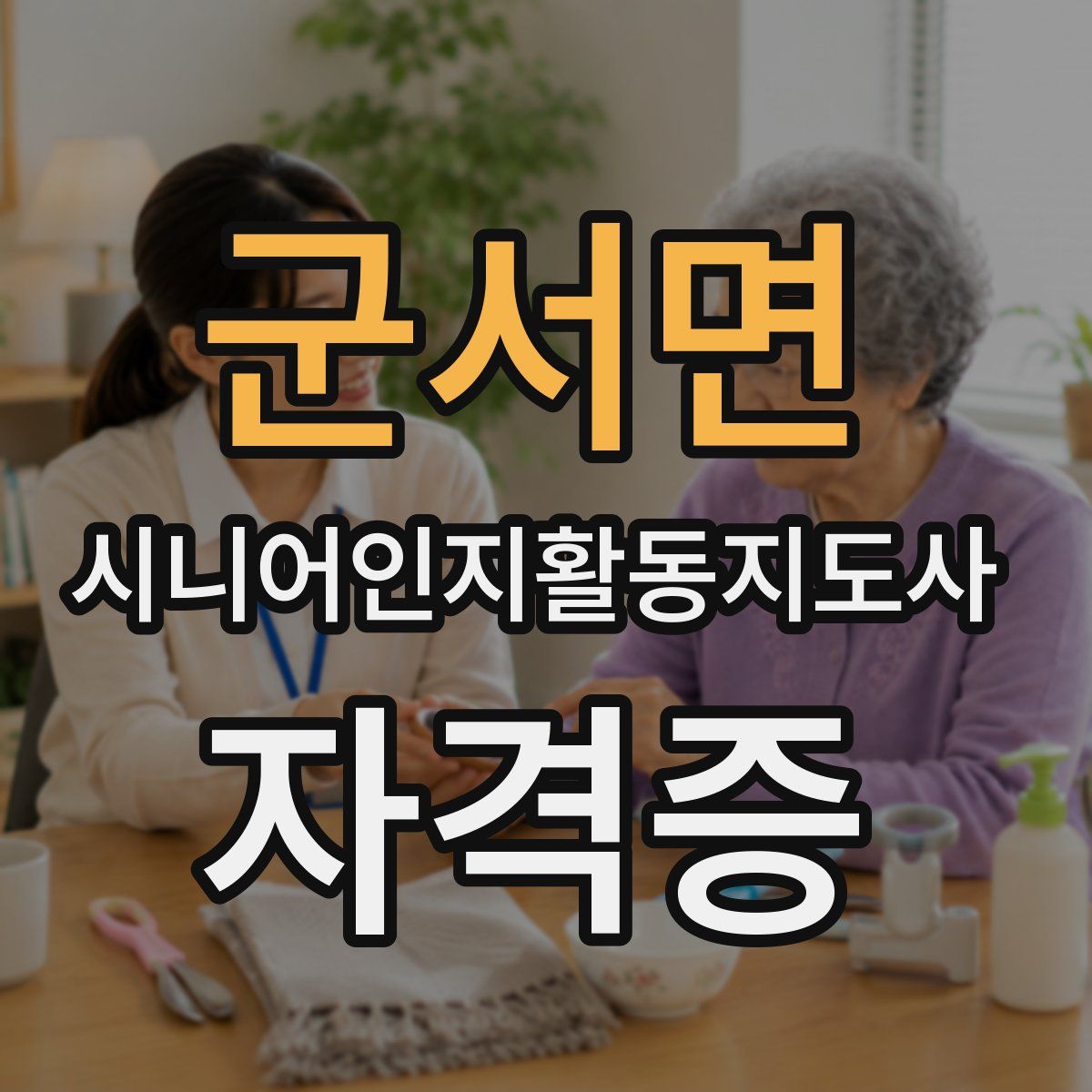 군서면 시니어인지활동지도사 자격증