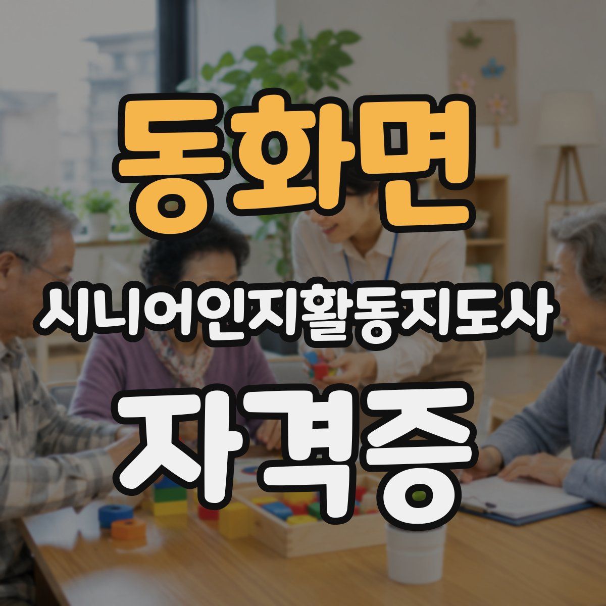 동화면 시니어인지활동지도사 자격증
