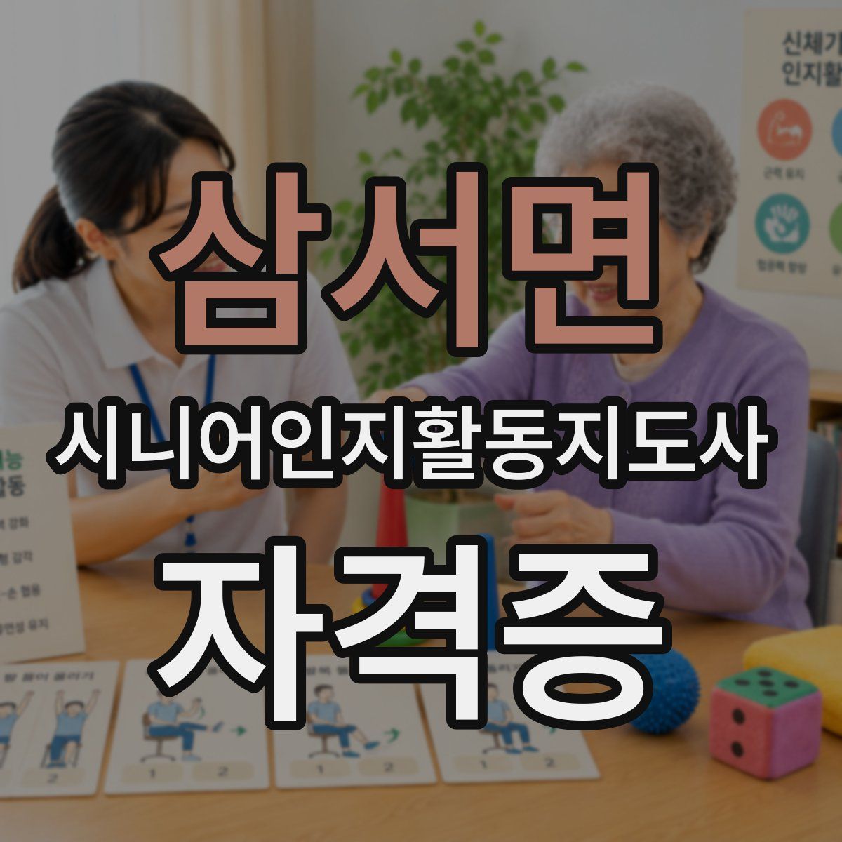 삼서면 시니어인지활동지도사 자격증