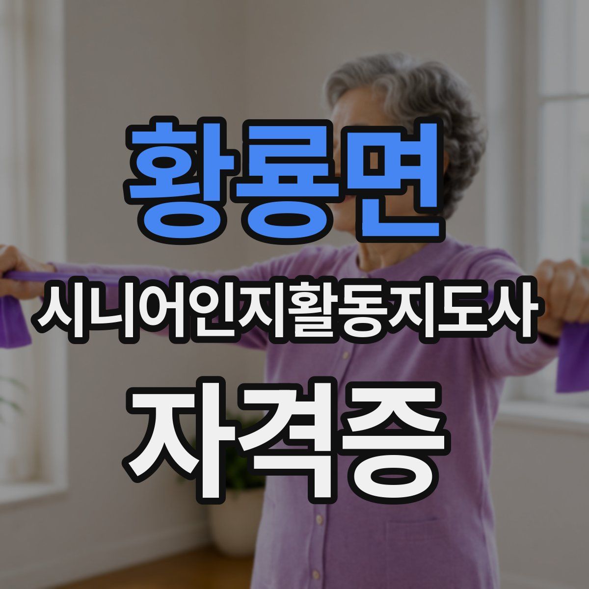 황룡면 시니어인지활동지도사 자격증