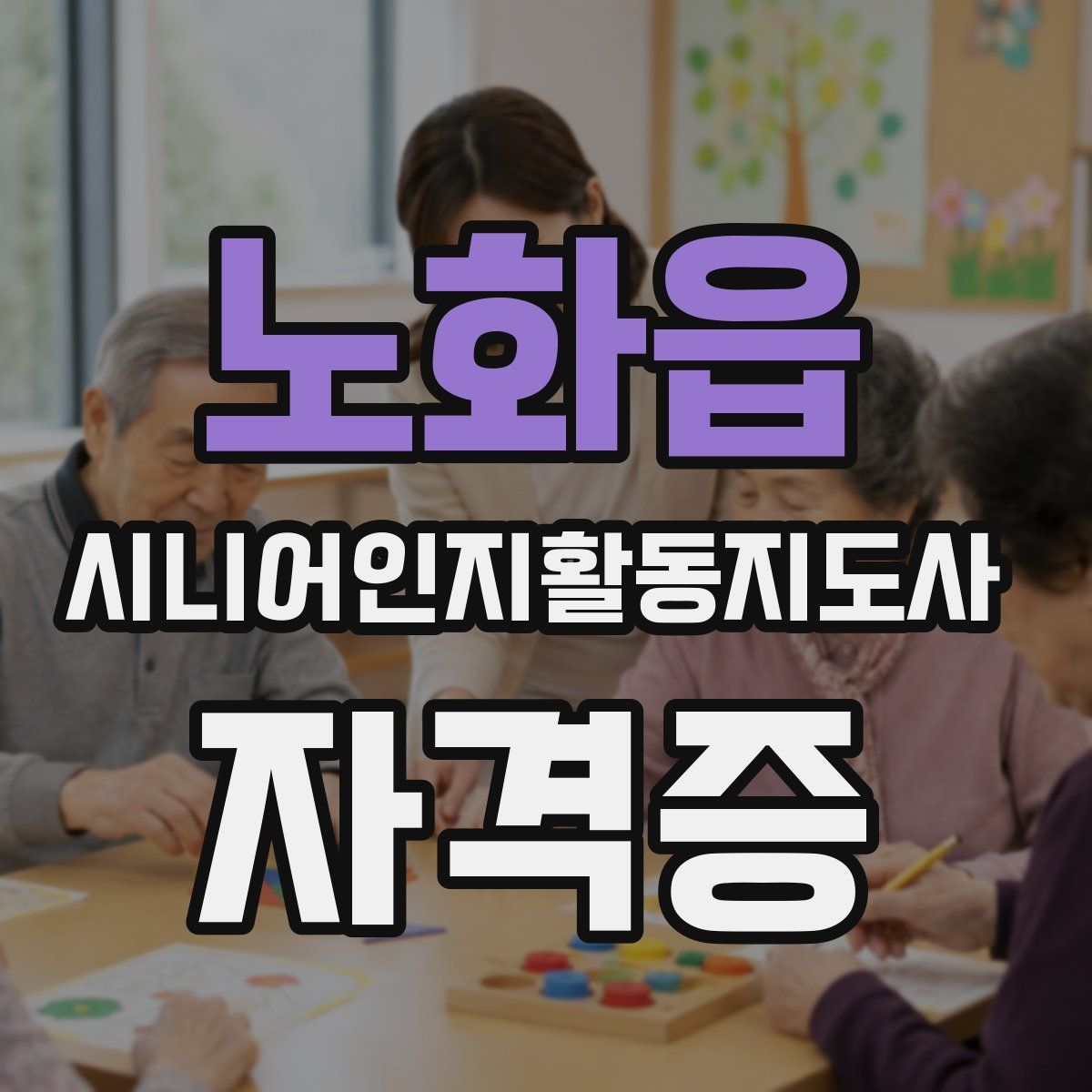 노화읍 시니어인지활동지도사 자격증