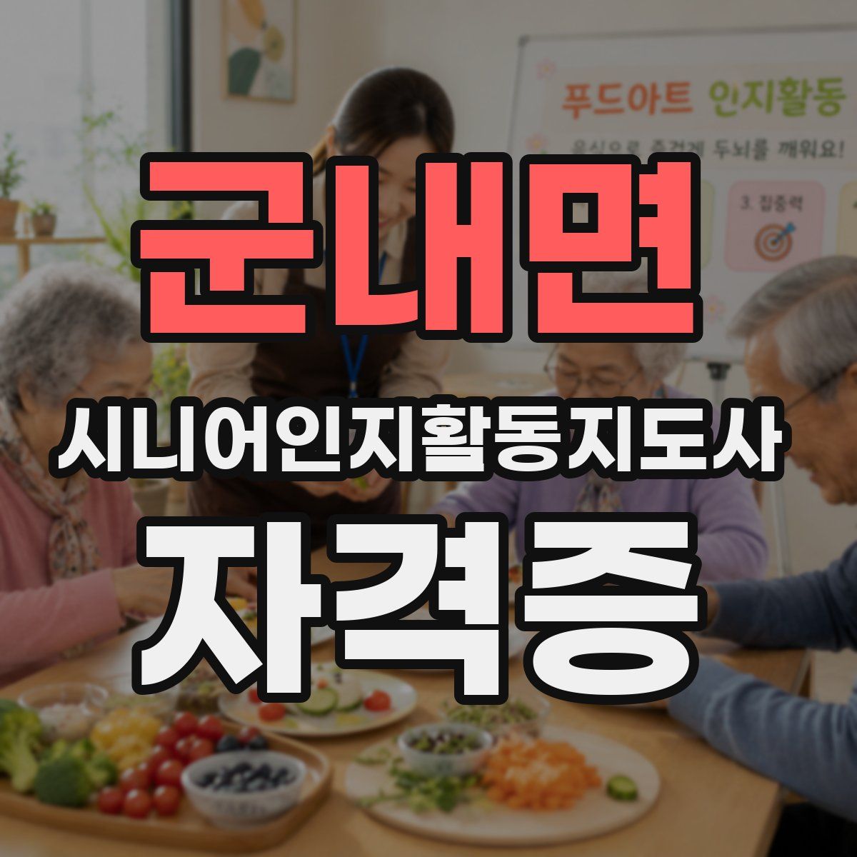 군내면 시니어인지활동지도사 자격증