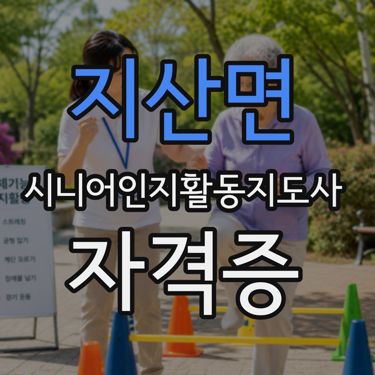지산면 시니어인지활동지도사 자격증