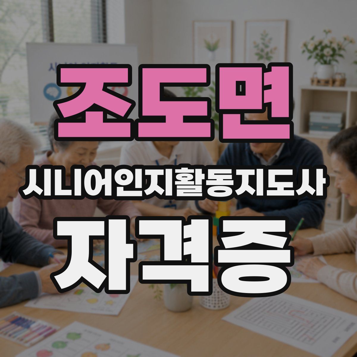 조도면 시니어인지활동지도사 자격증