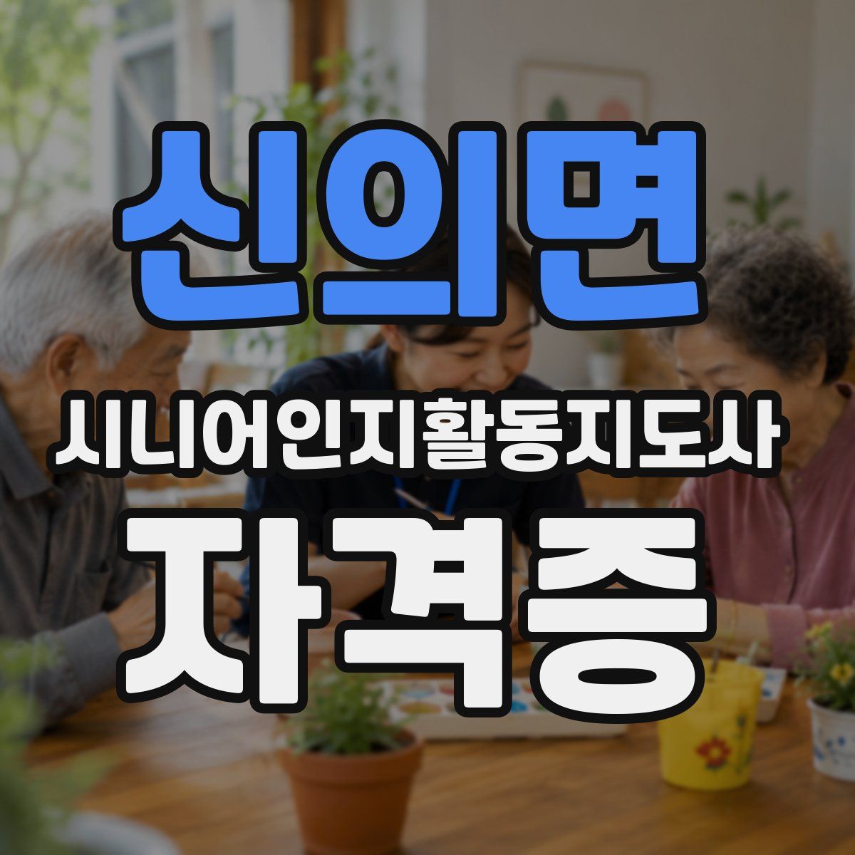 신의면 시니어인지활동지도사 자격증