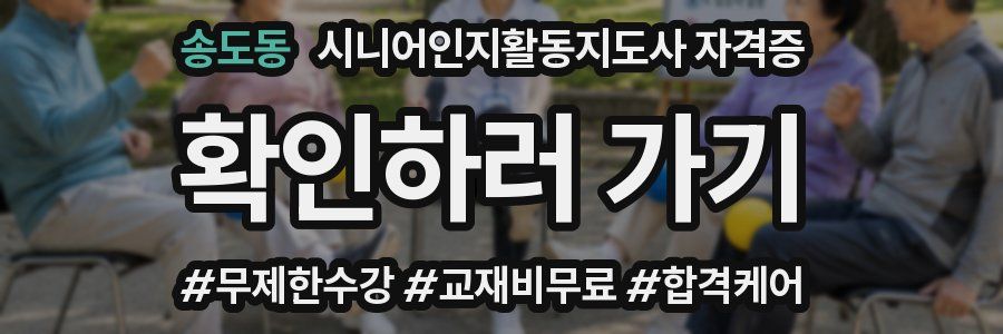 송도동 시니어인지활동지도사 자격증