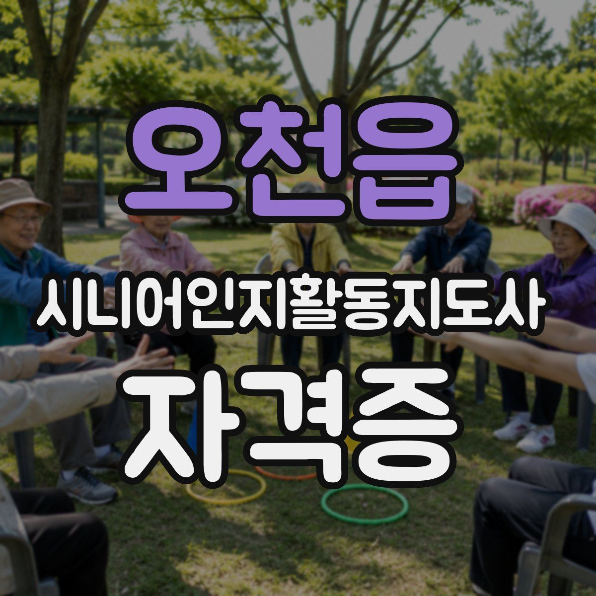 오천읍 시니어인지활동지도사 자격증