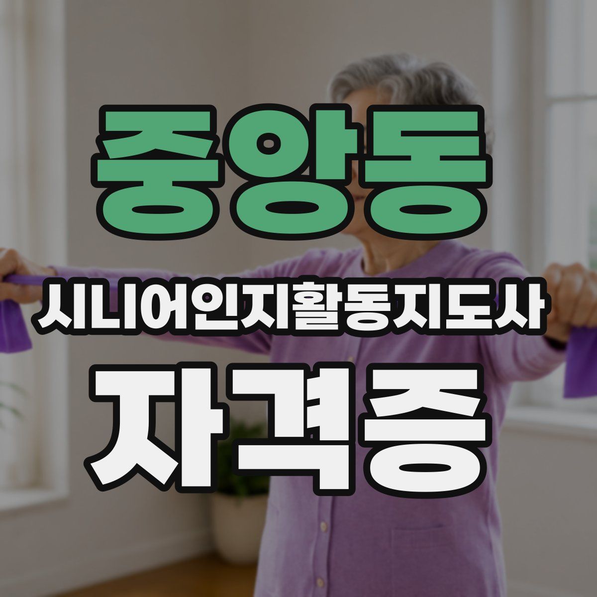중앙동 시니어인지활동지도사 자격증