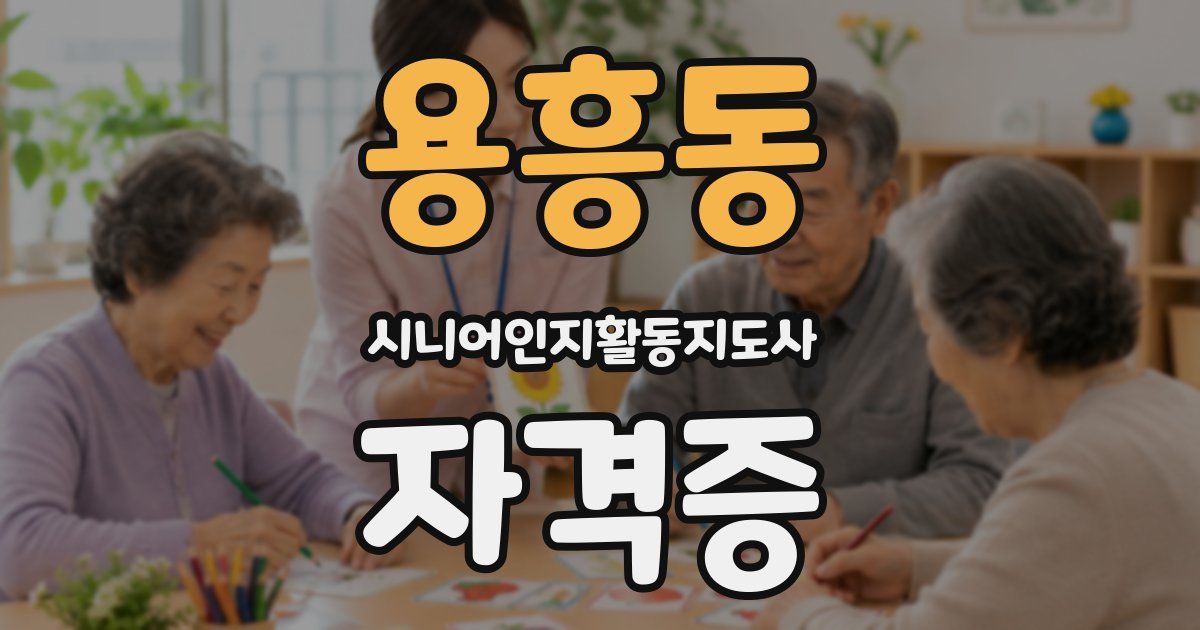 용흥동 시니어인지활동지도사 자격증