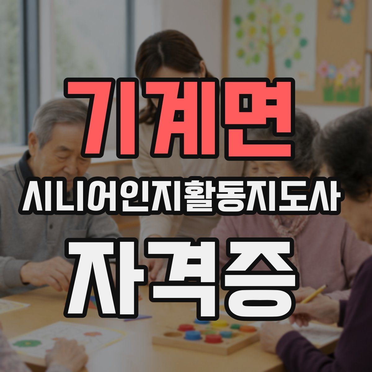 기계면 시니어인지활동지도사 자격증