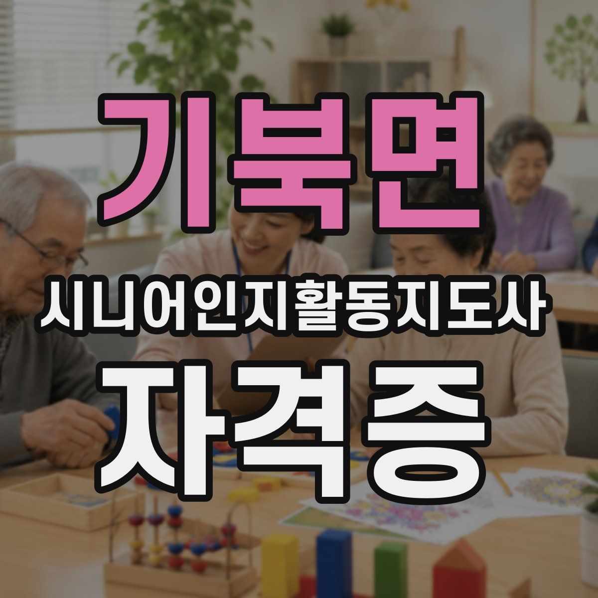 기북면 시니어인지활동지도사 자격증