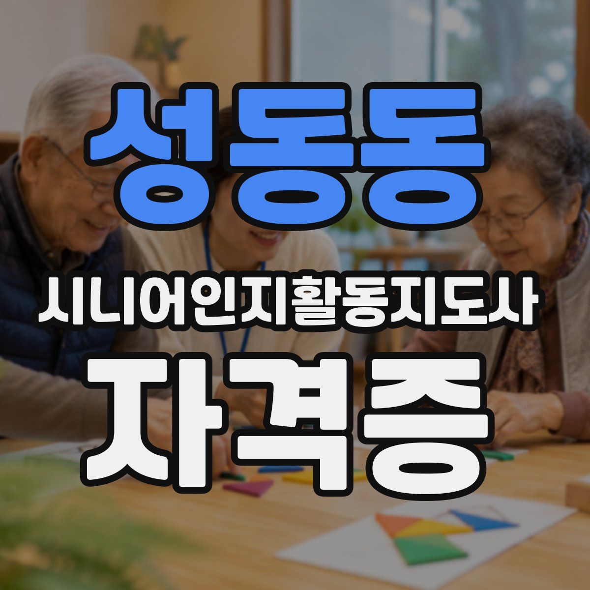 성동동 시니어인지활동지도사 자격증