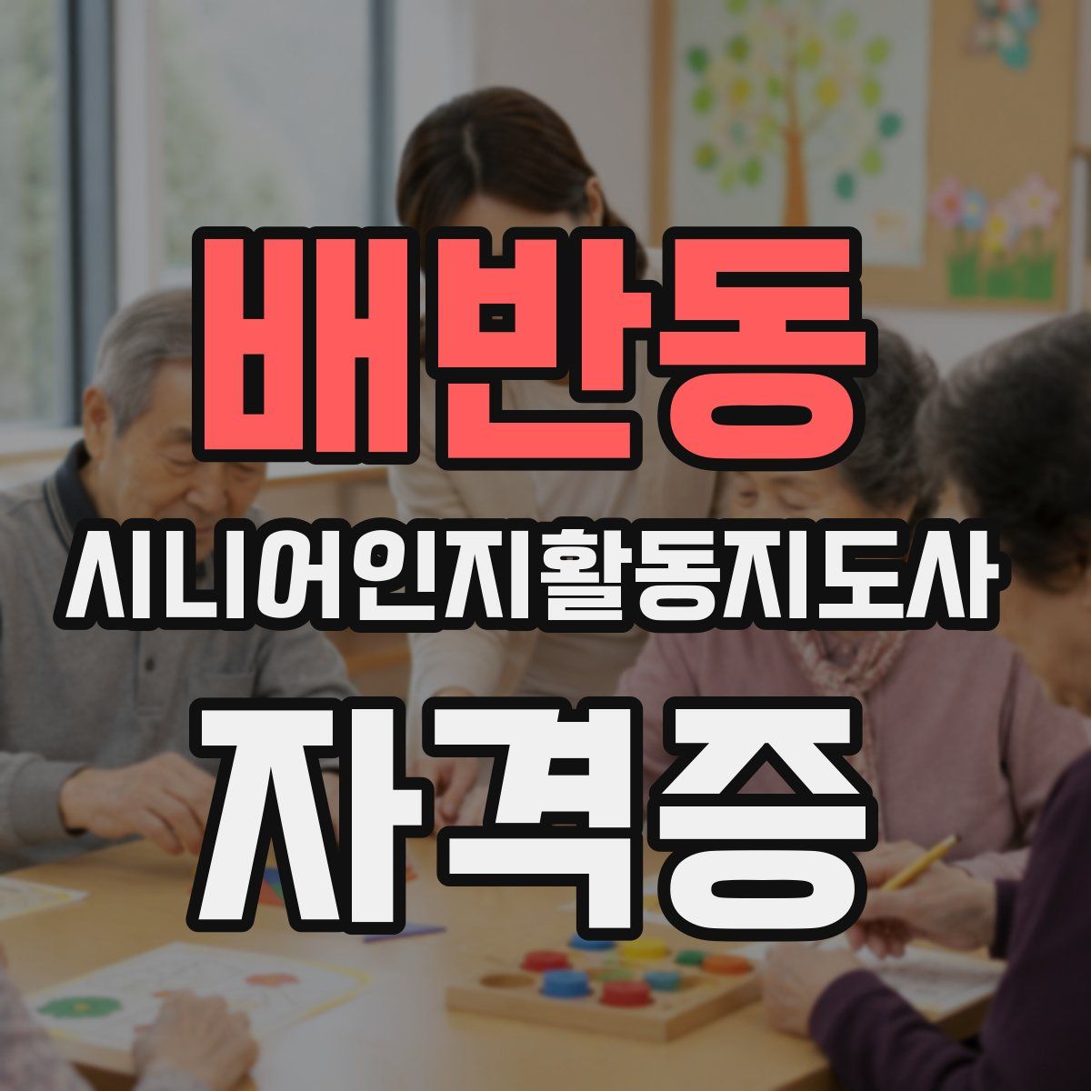 배반동 시니어인지활동지도사 자격증