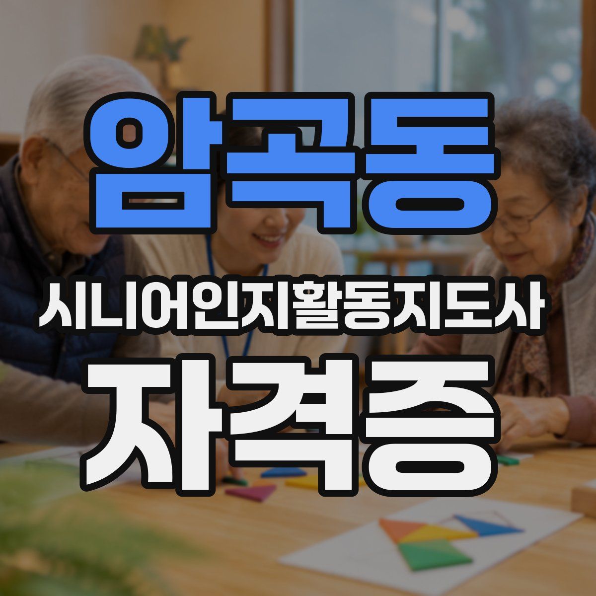 암곡동 시니어인지활동지도사 자격증