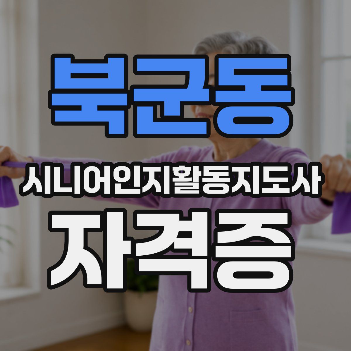 북군동 시니어인지활동지도사 자격증