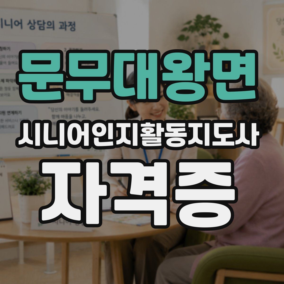문무대왕면 시니어인지활동지도사 자격증 취득 후 업무 범위 살펴보기
