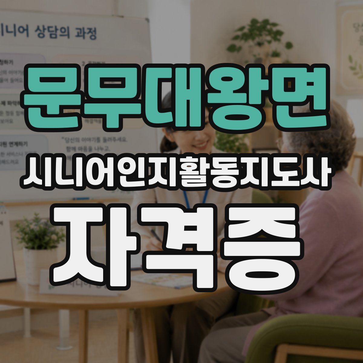 문무대왕면 시니어인지활동지도사 자격증