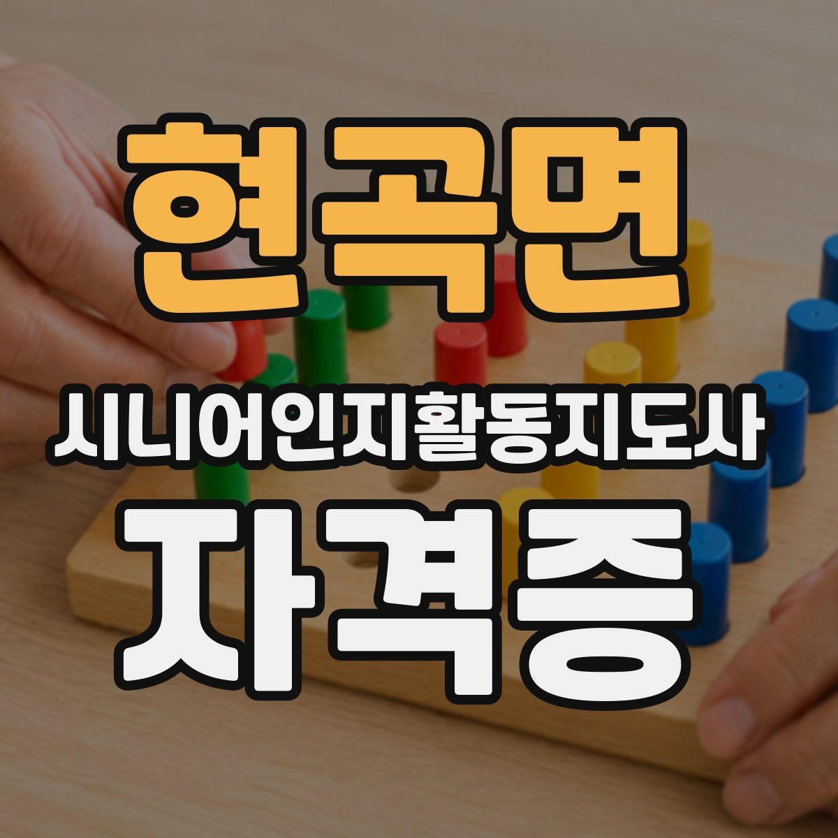 현곡면 시니어인지활동지도사 자격증