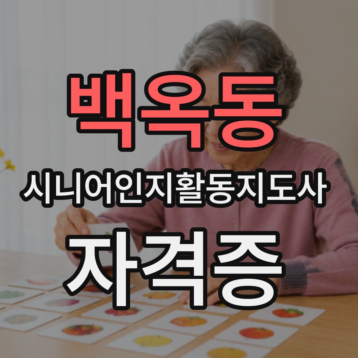 백옥동 시니어인지활동지도사 자격증