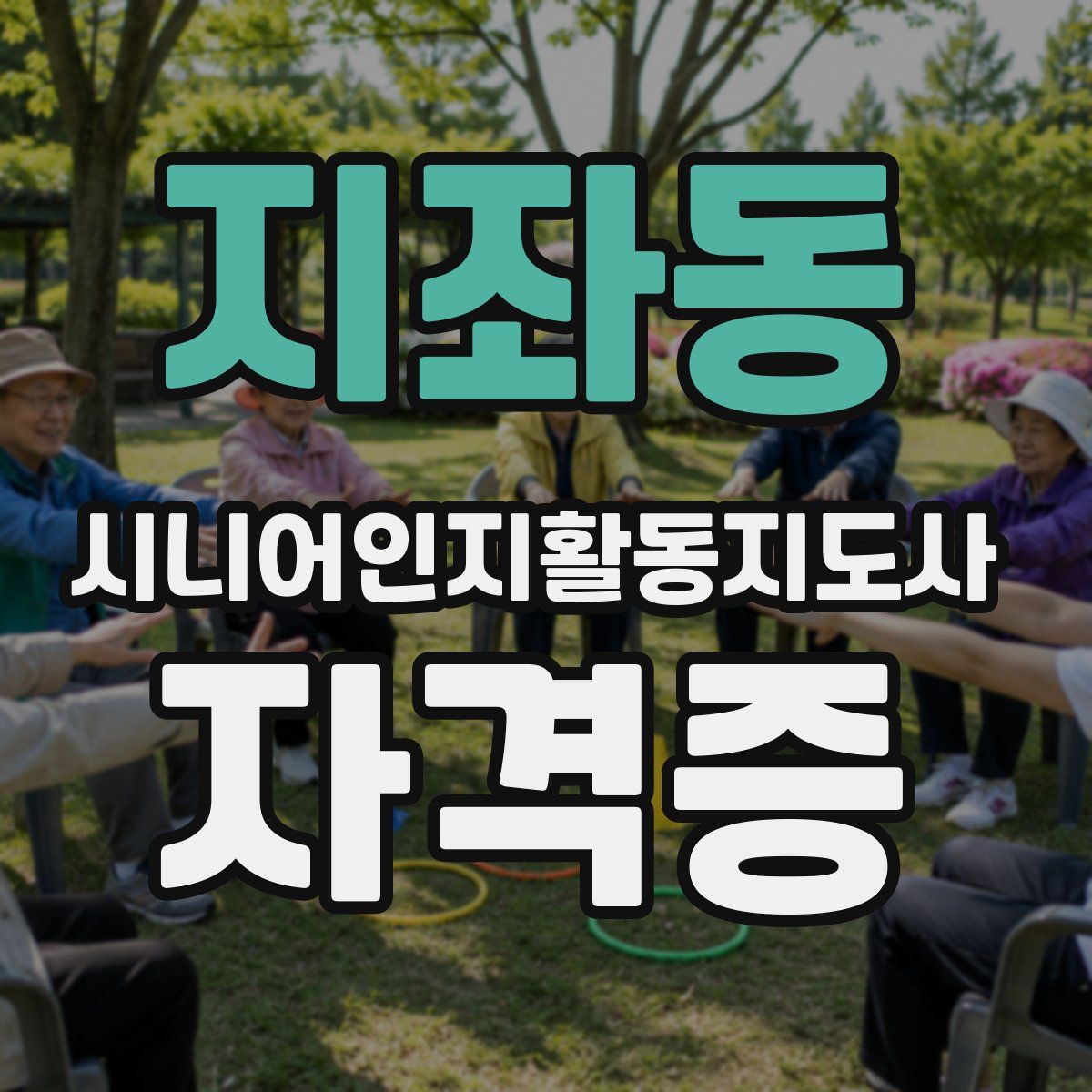 지좌동 시니어인지활동지도사 자격증