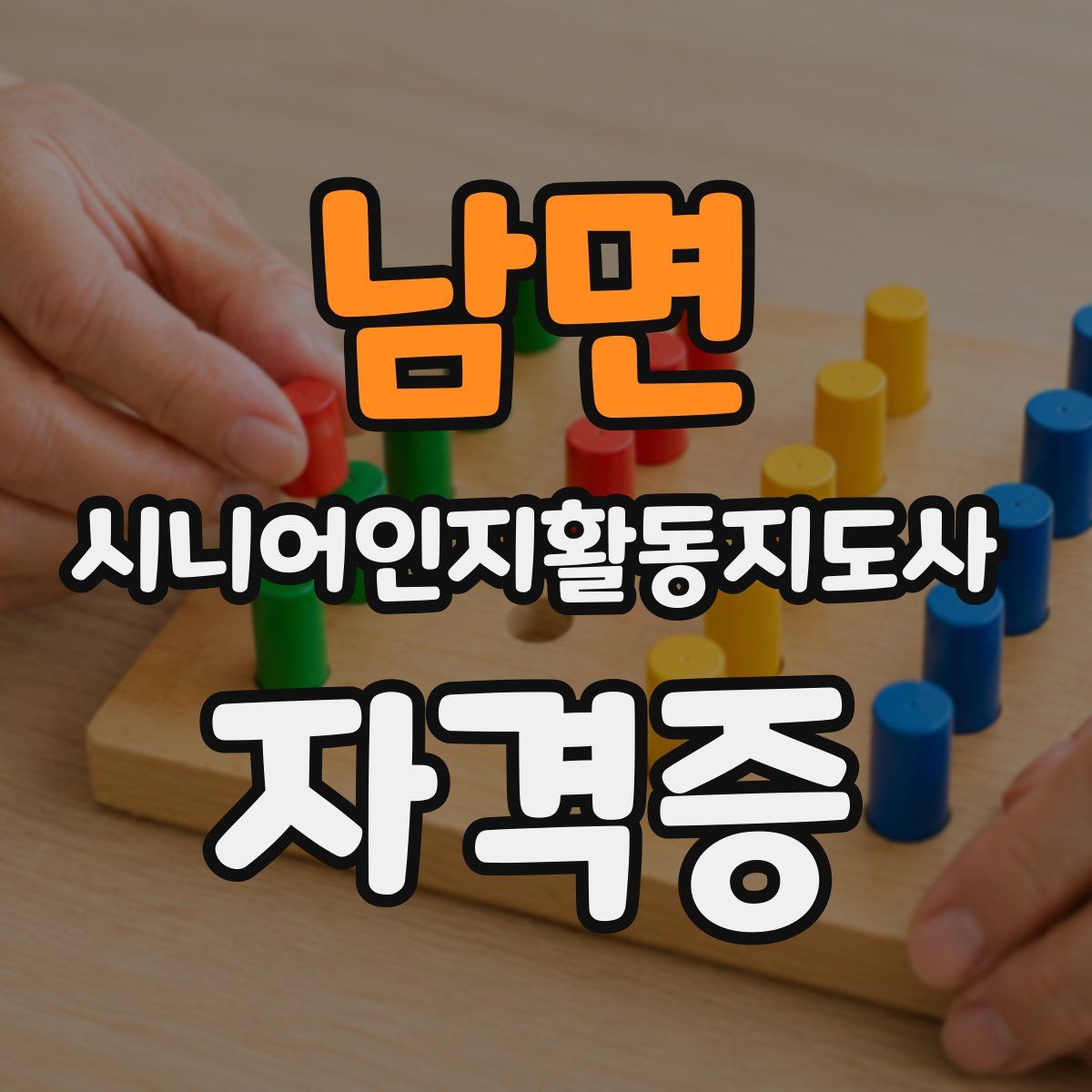 남면 시니어인지활동지도사 자격증