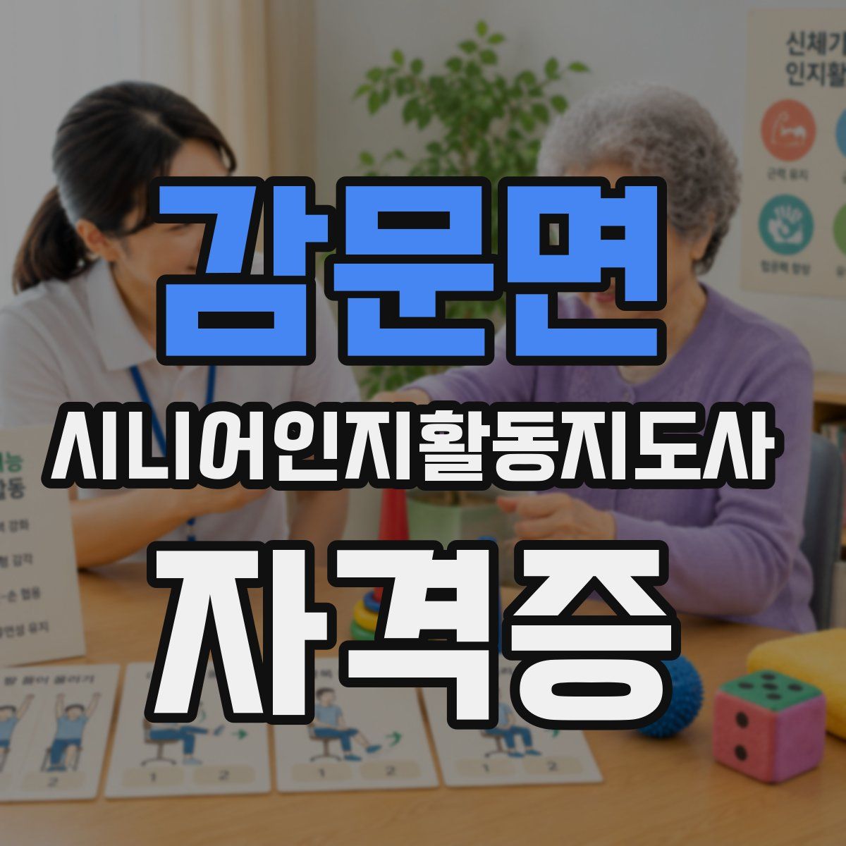 감문면 시니어인지활동지도사 자격증