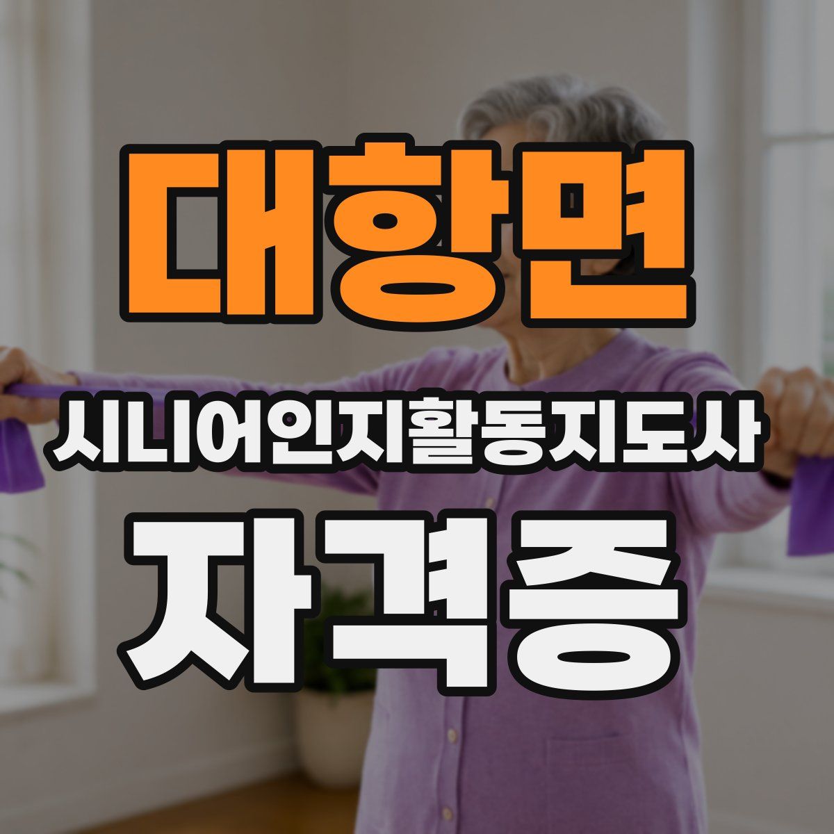 대항면 시니어인지활동지도사 자격증