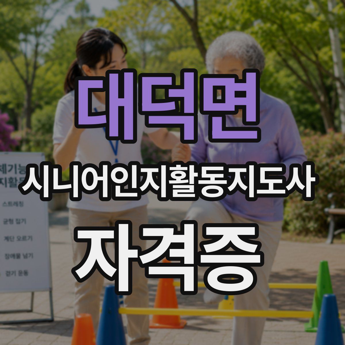 대덕면 시니어인지활동지도사 자격증
