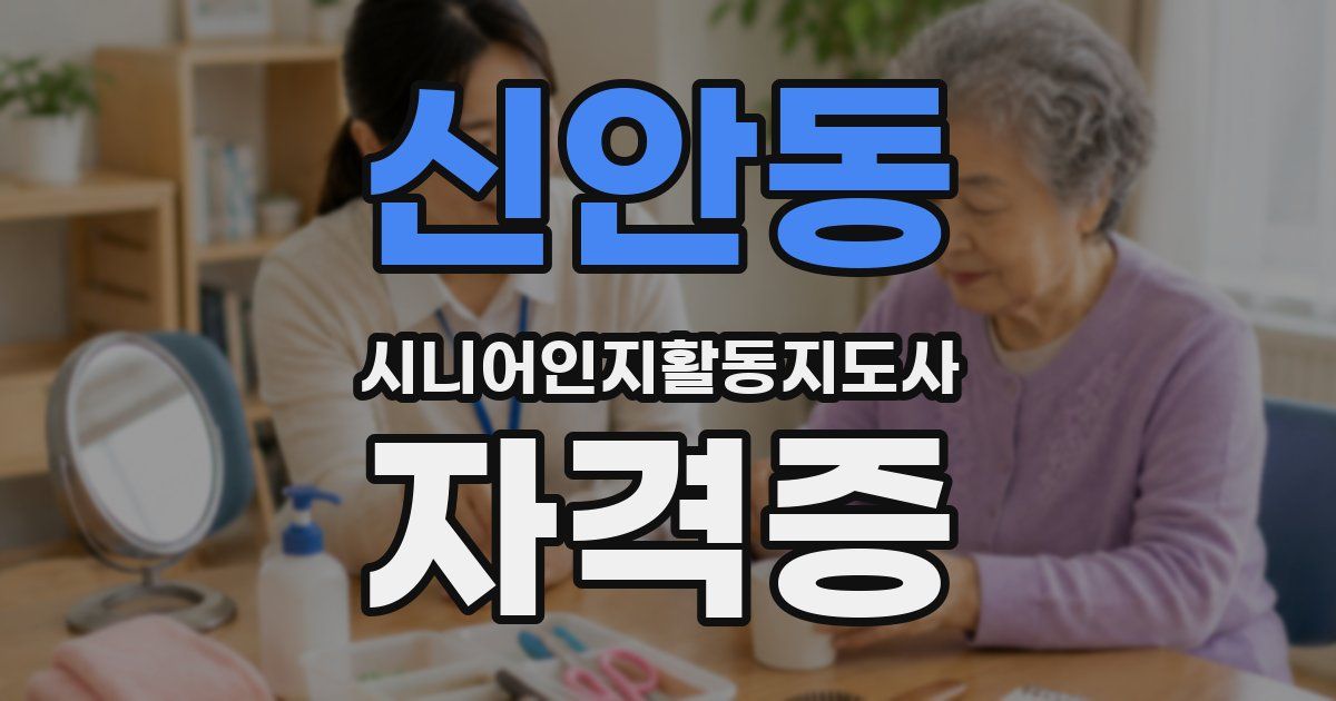 신안동 시니어인지활동지도사 자격증
