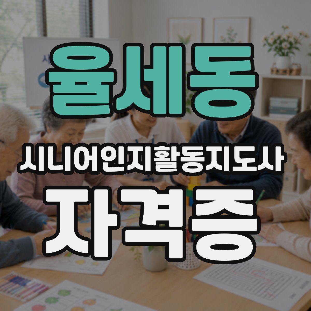 율세동 시니어인지활동지도사 자격증 활용 계획 세우기