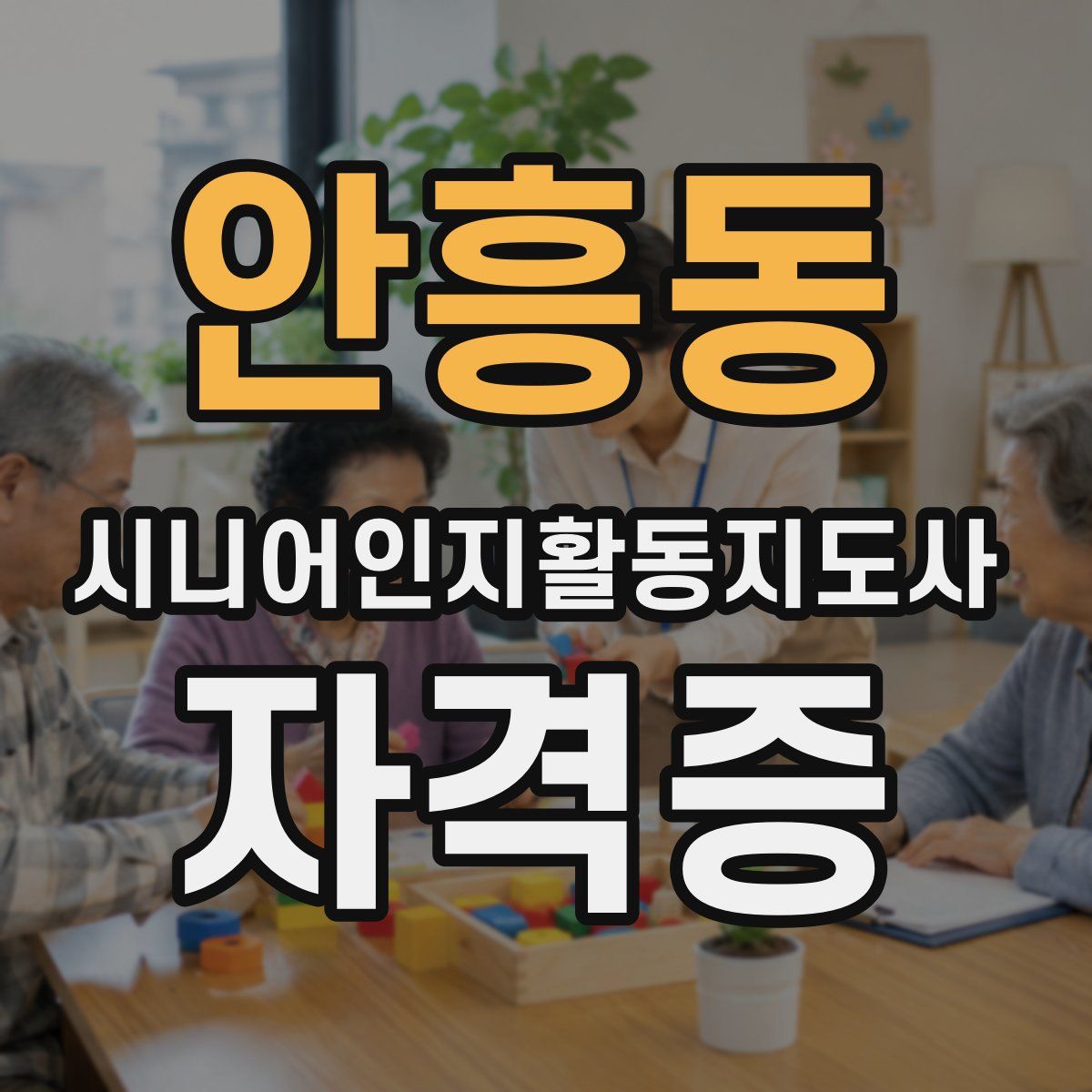 안흥동 시니어인지활동지도사 자격증