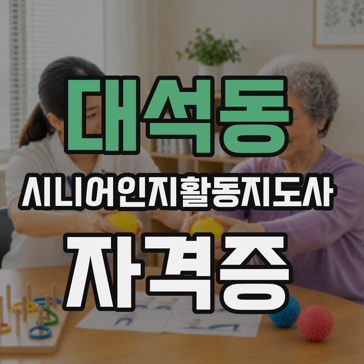 대석동 시니어인지활동지도사 자격증