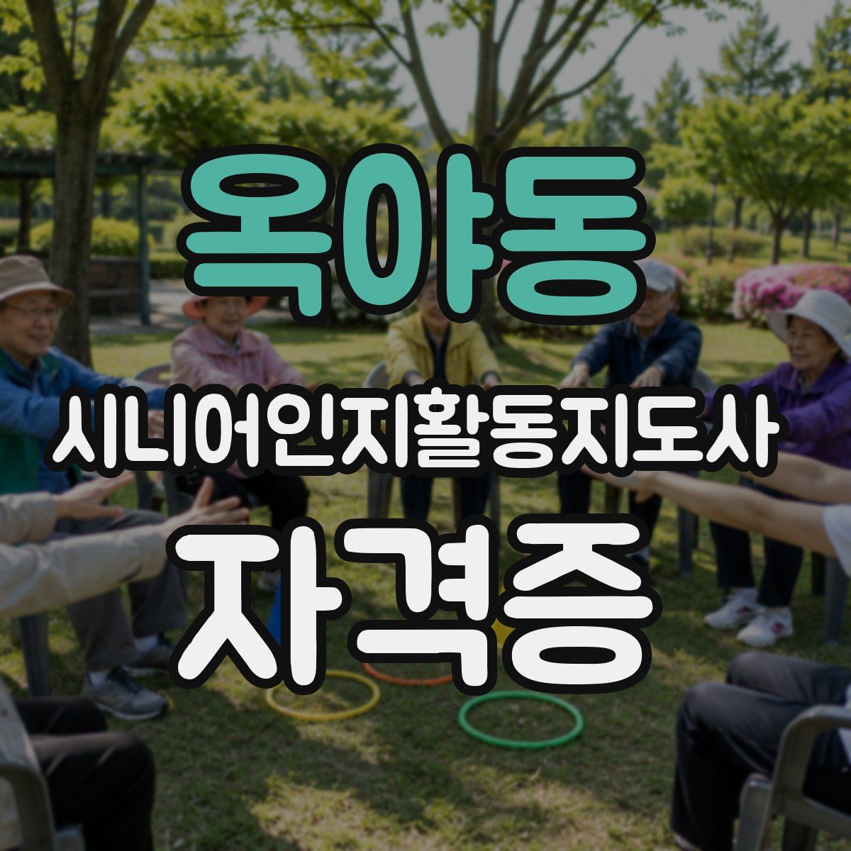 옥야동 시니어인지활동지도사 자격증