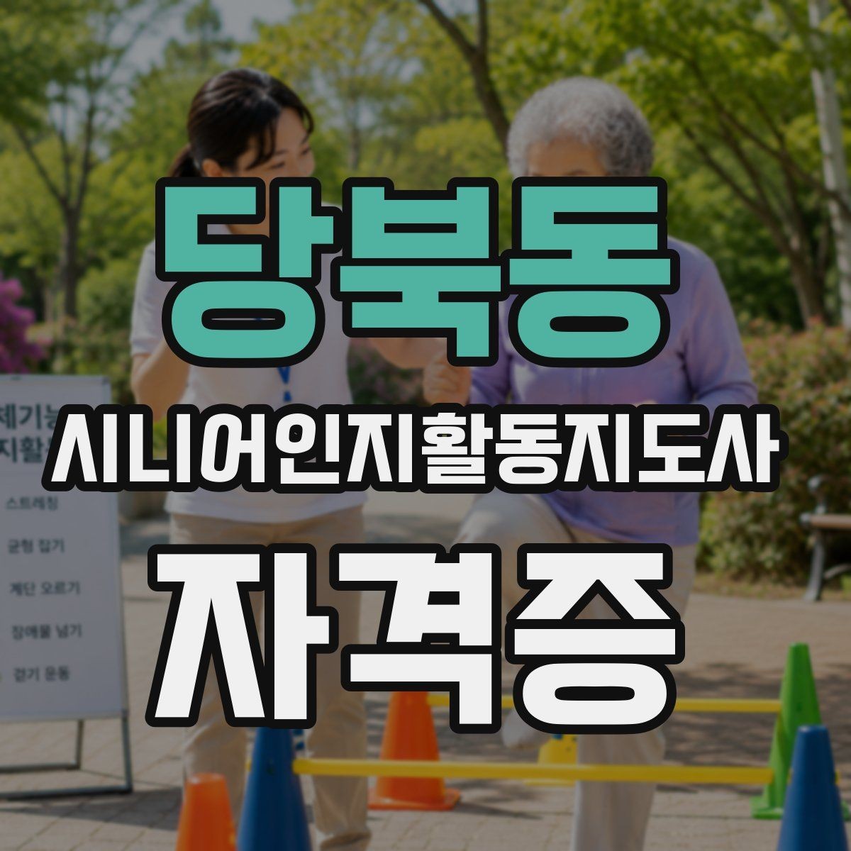 당북동 시니어인지활동지도사 자격증 취득 과정에서 확인할 세부 조건
