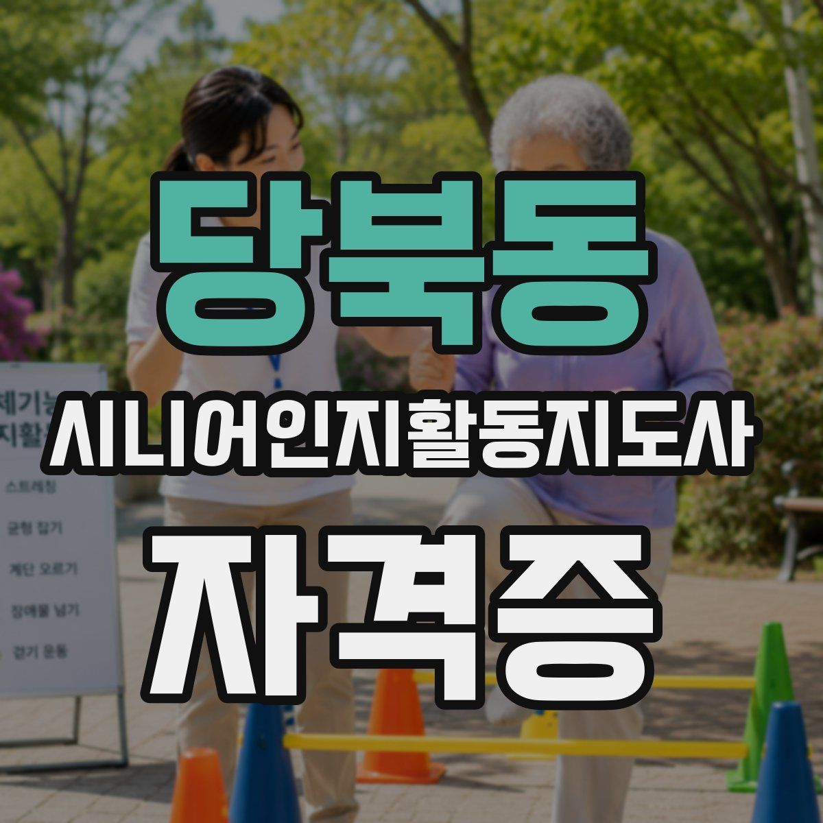 당북동 시니어인지활동지도사 자격증