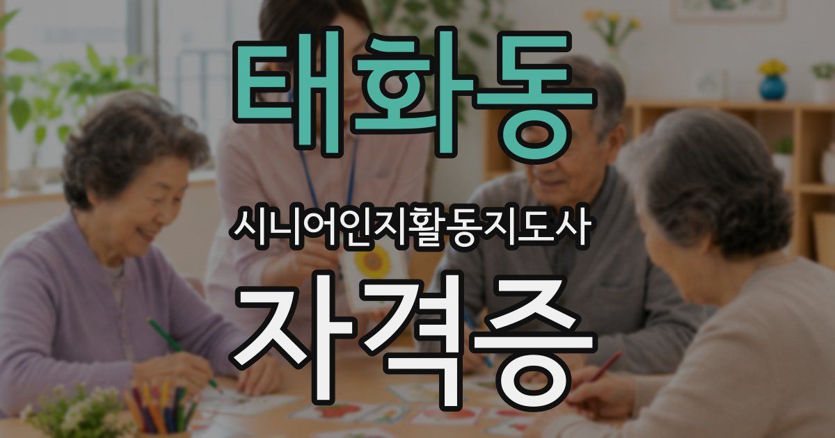 태화동 시니어인지활동지도사 자격증