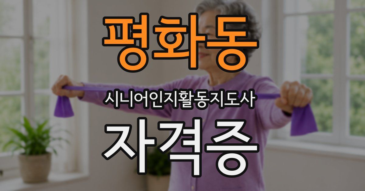 평화동 시니어인지활동지도사 자격증