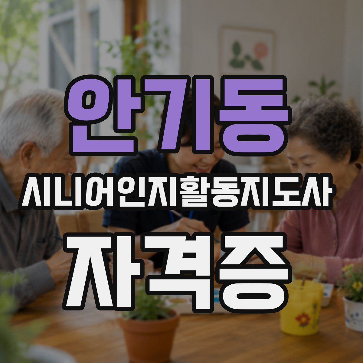 안기동 시니어인지활동지도사 자격증