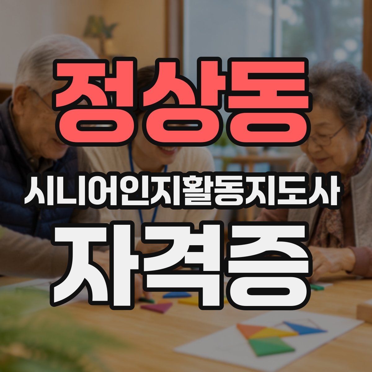 정상동 시니어인지활동지도사 자격증