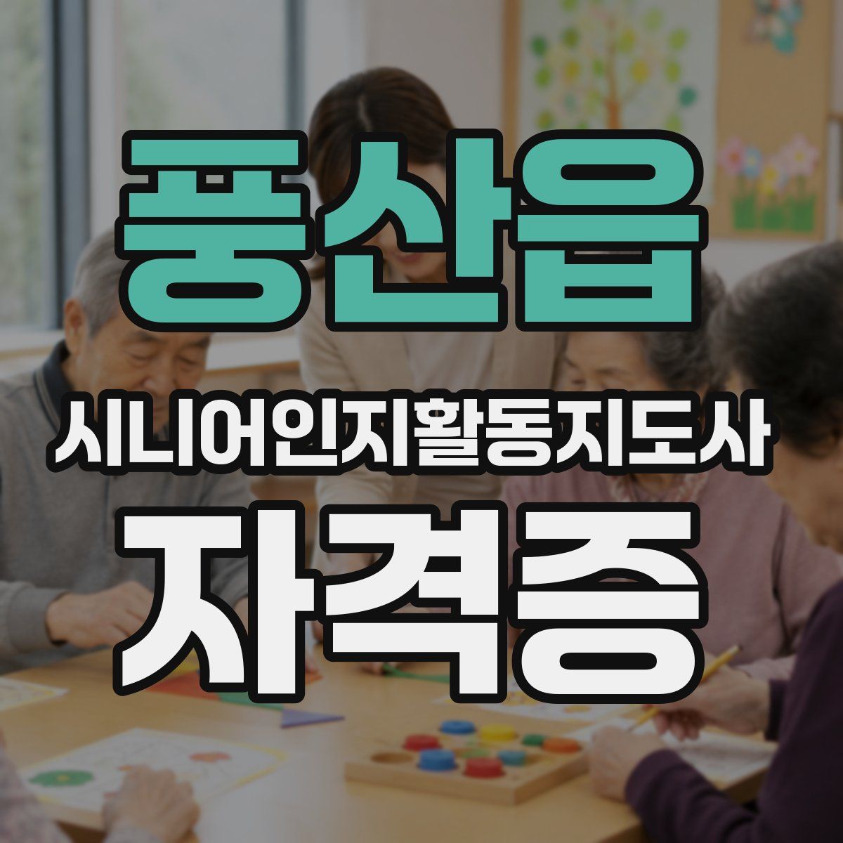 풍산읍 시니어인지활동지도사 자격증