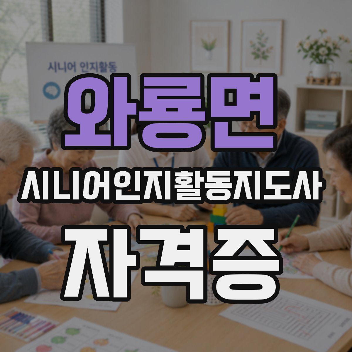 와룡면 시니어인지활동지도사 자격증