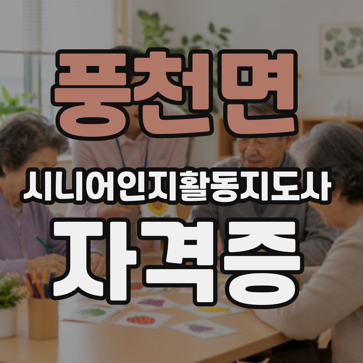 풍천면 시니어인지활동지도사 자격증