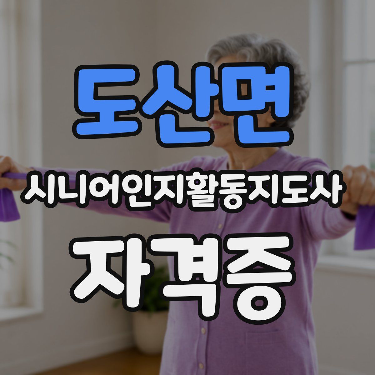 도산면 시니어인지활동지도사 자격증